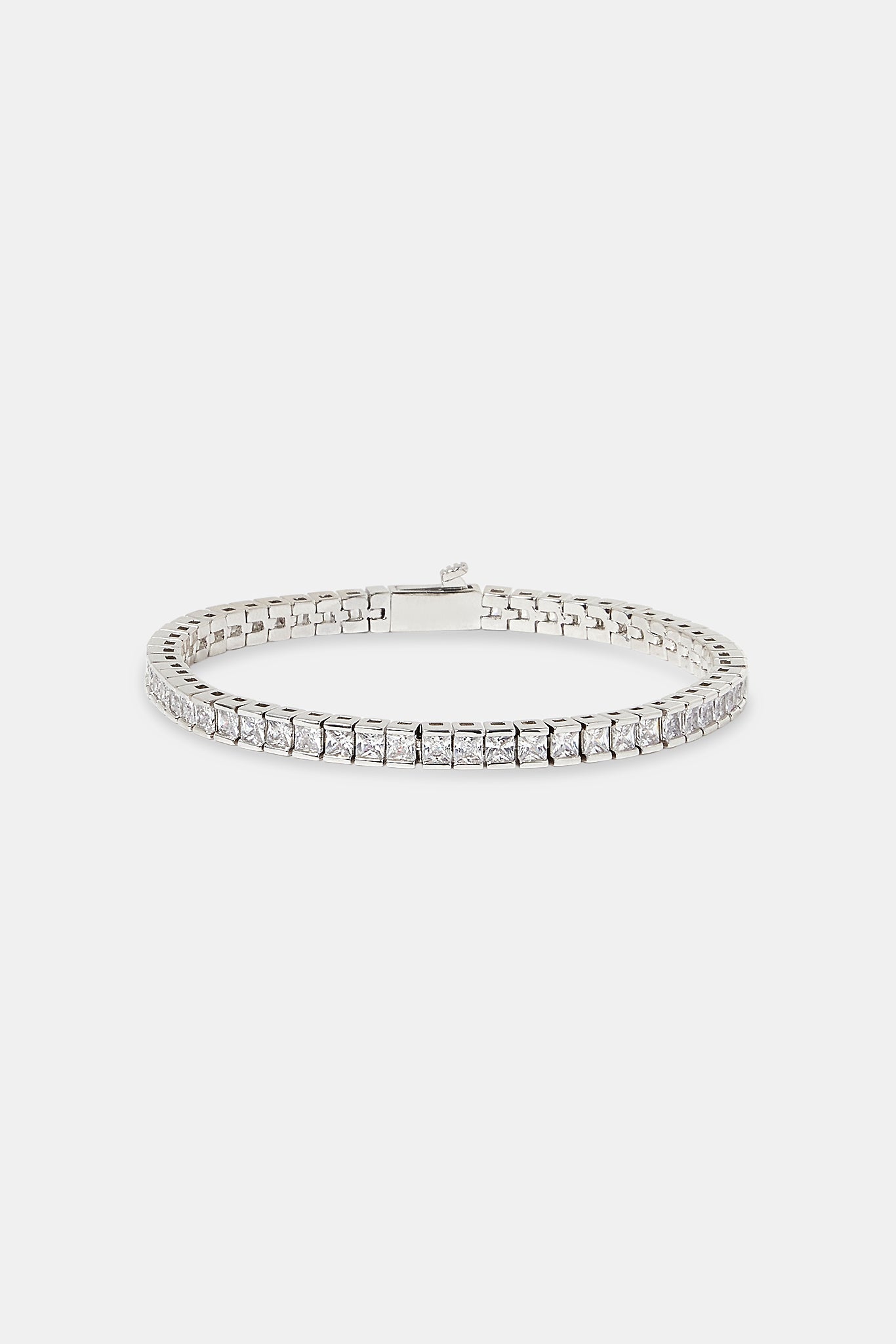 Polished Edge Square Tennis Bracelet - 3mm